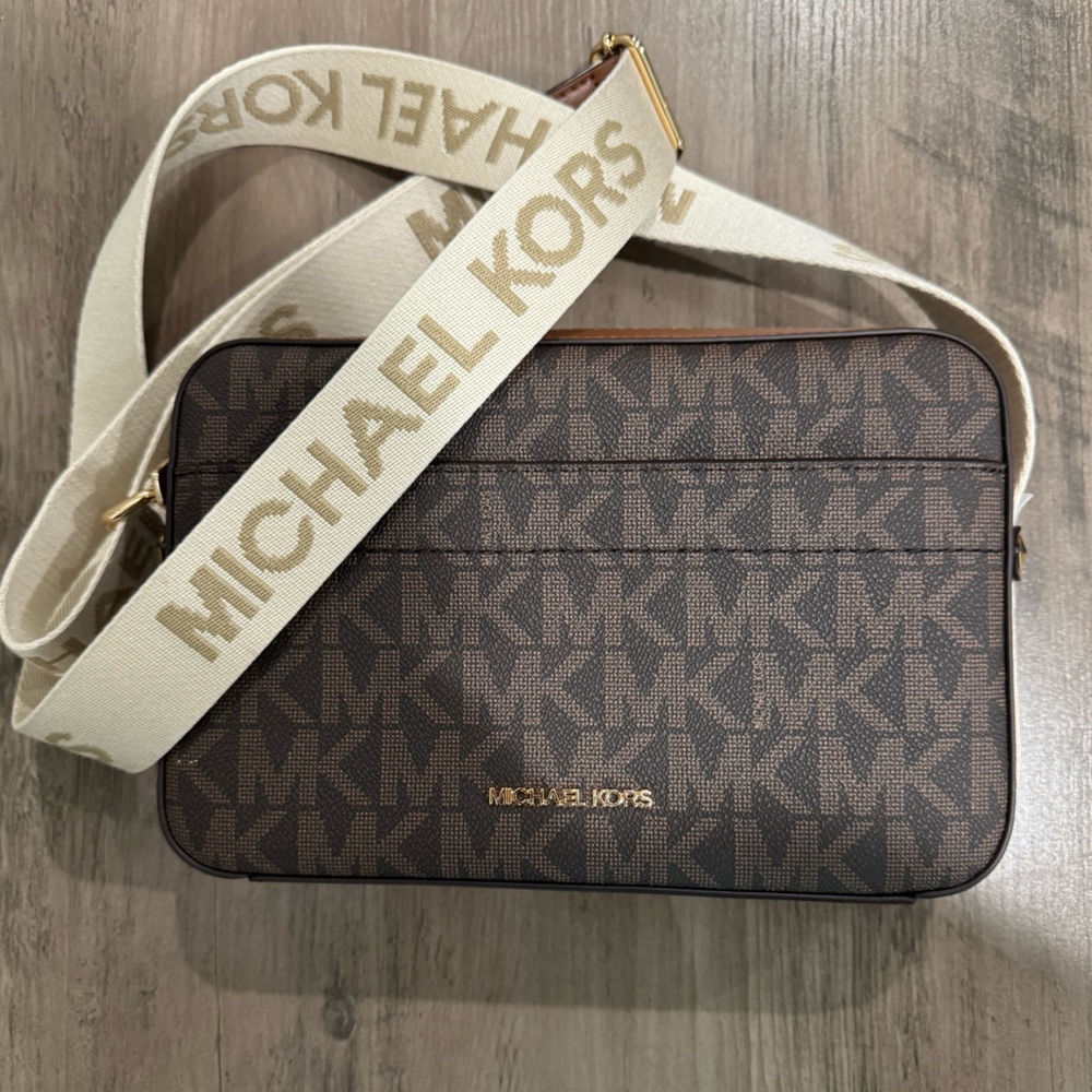 Michael Kors Brown Monogram Crossbody